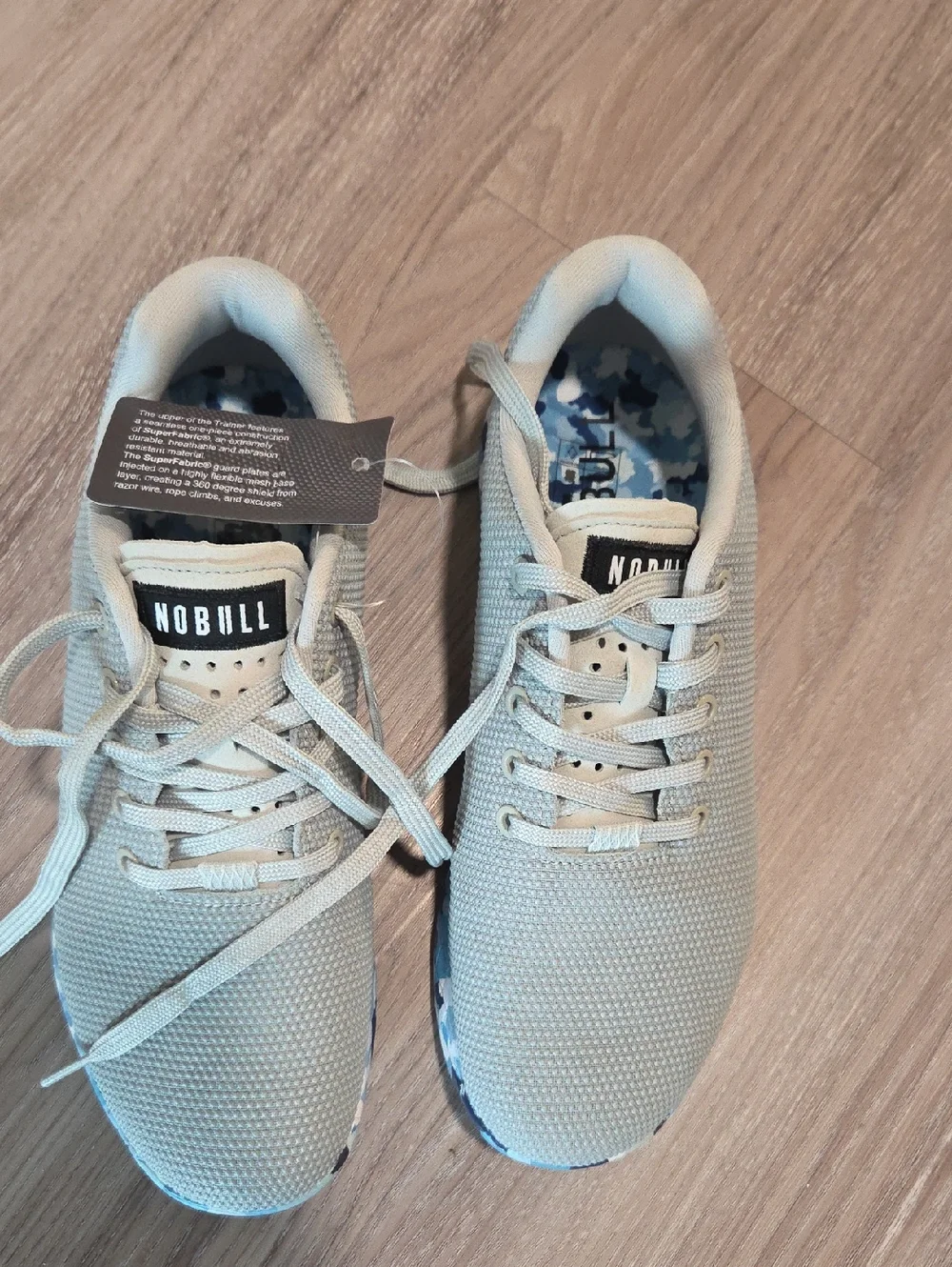 New NOBULL Light Gray Knit Trainer Sneakers - Picture 1 of 4